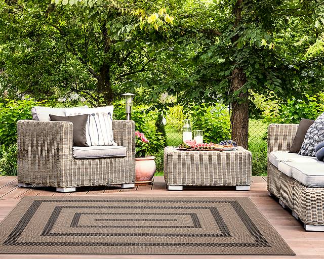 Almoris Taupe 5'3 x 7'3 Indoor/Outdoor Rug - Thumbnail - Image 2