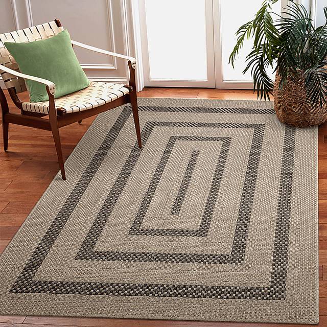 Almoris Taupe 6'6 x 9'4 Indoor/Outdoor Rug - Thumbnail - Image 3
