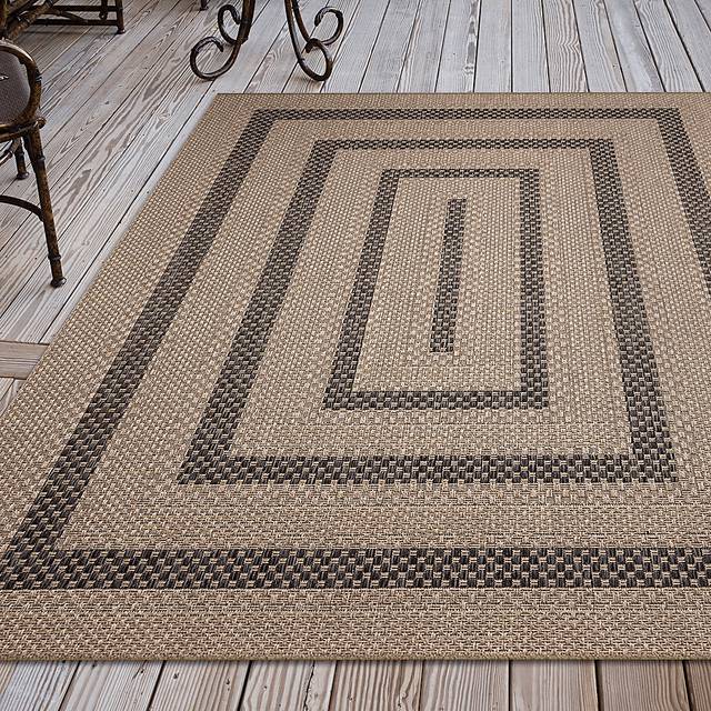 Almoris Taupe 7'10 x 9'10 Indoor/Outdoor Rug - Thumbnail - Image 2