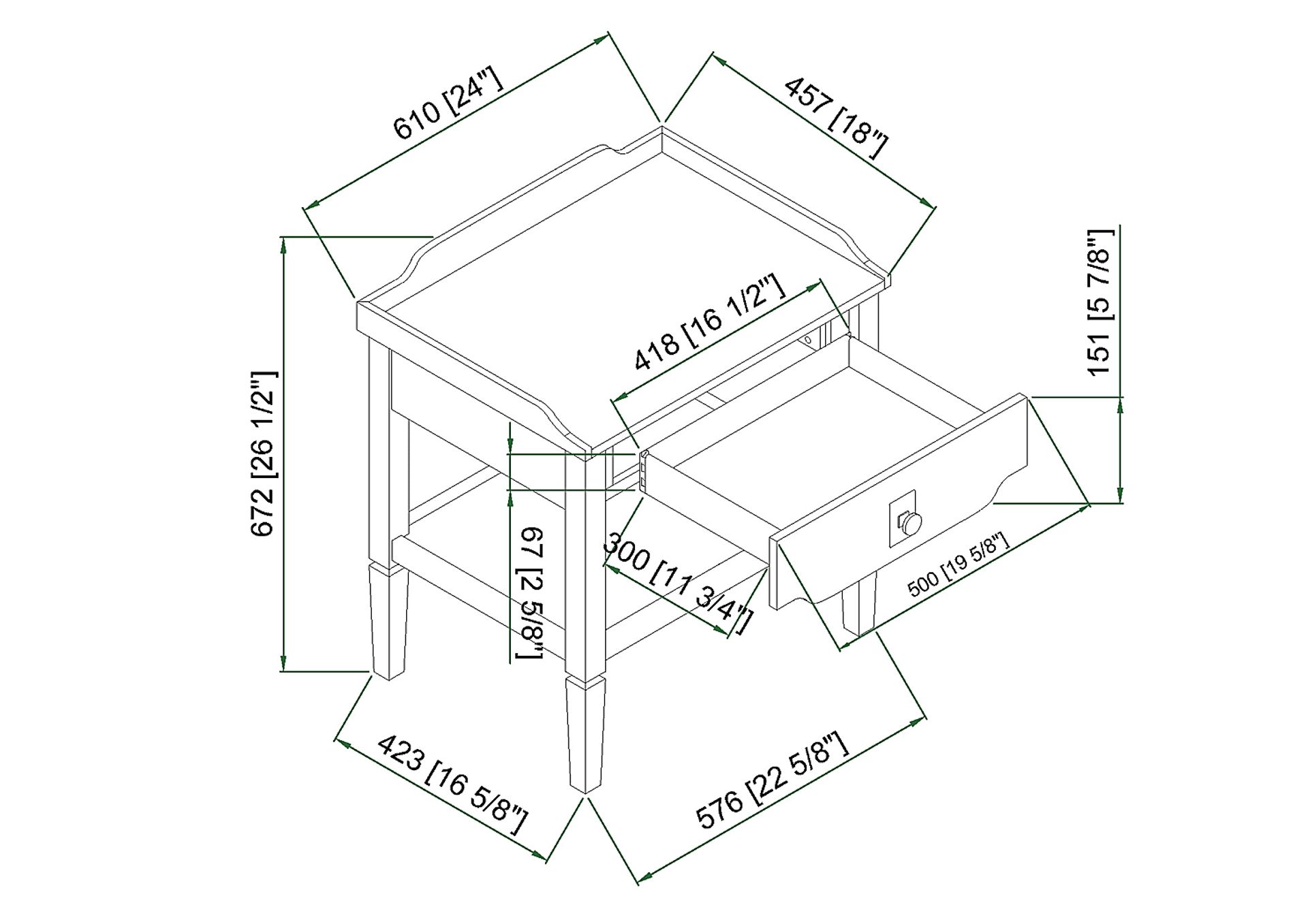 Alnis White End Table - Image 2