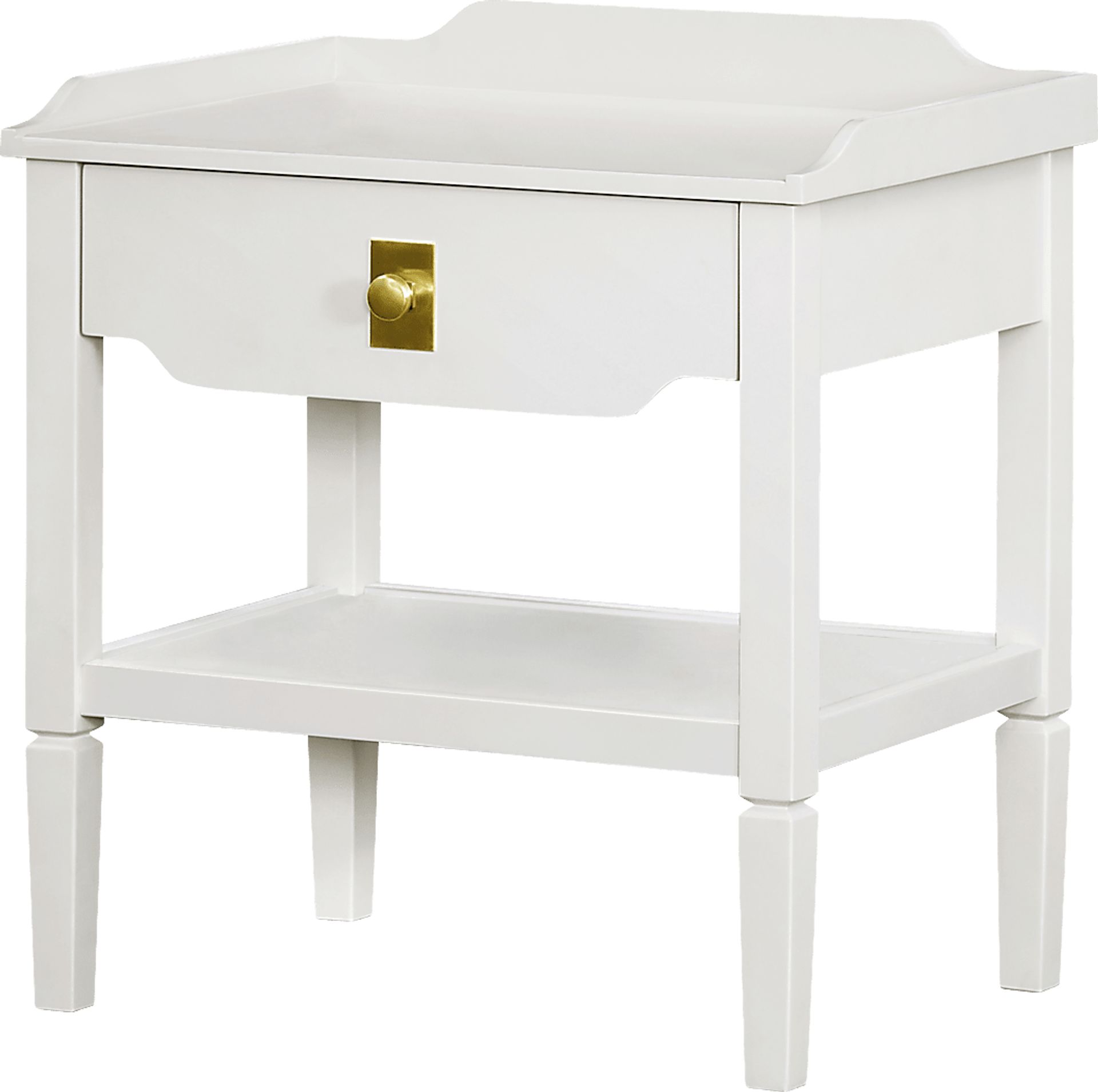 Alnis White End Table - Image 1