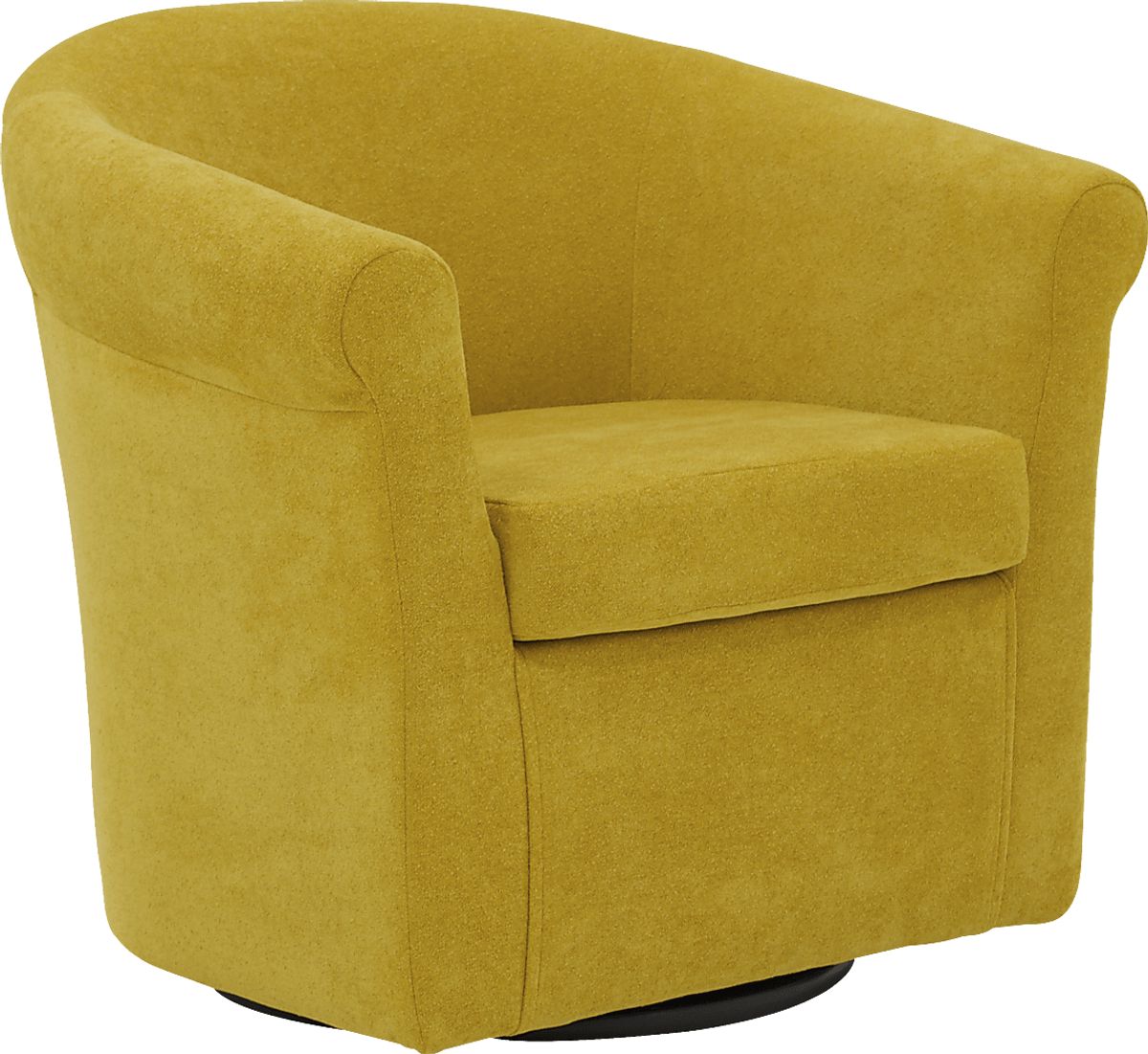 Alokaba Yellow Polyester Fabric Swivel Accent Chair Rooms to Go
