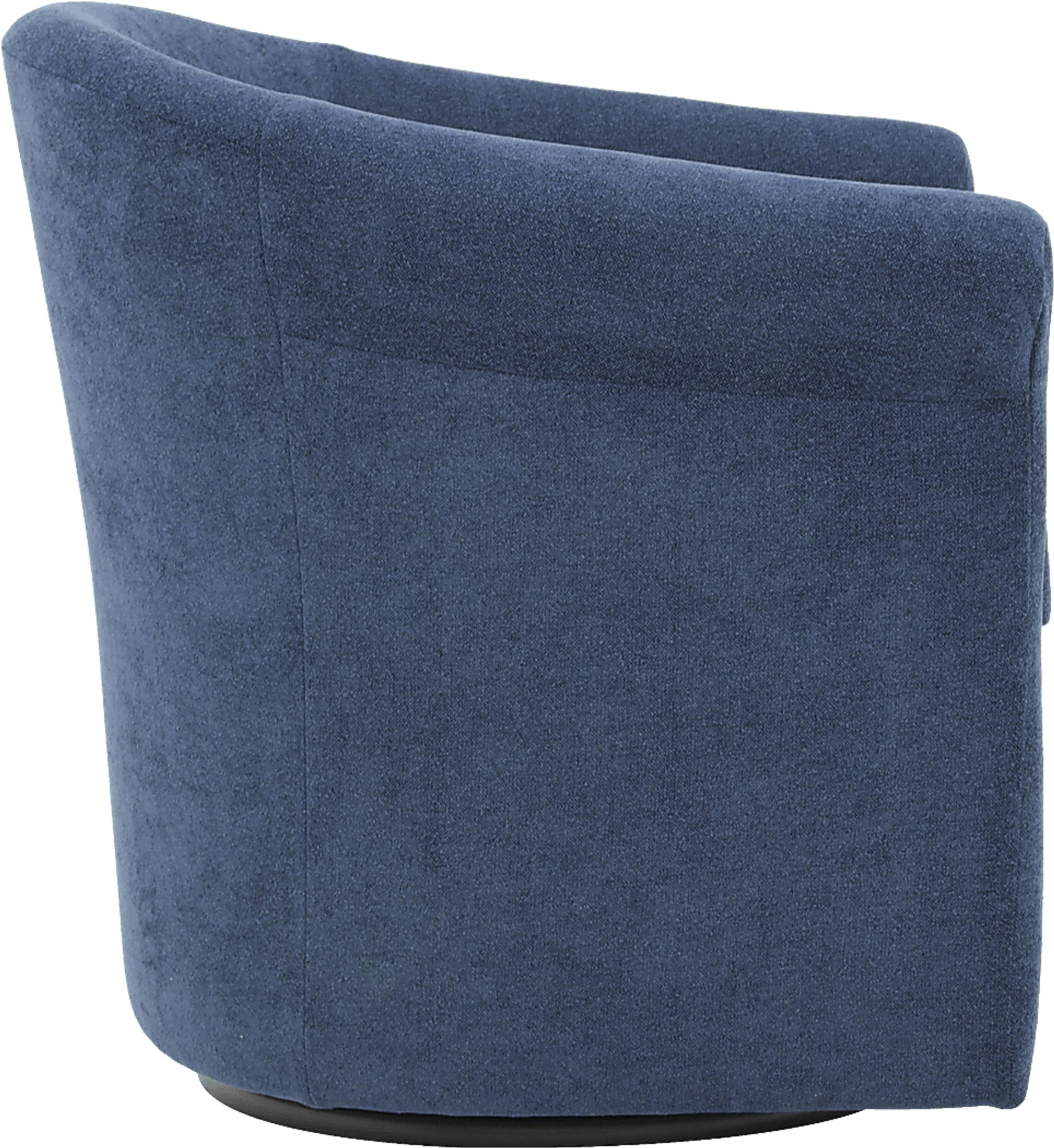 Alokaba Blue Swivel Accent Chair - Image 3