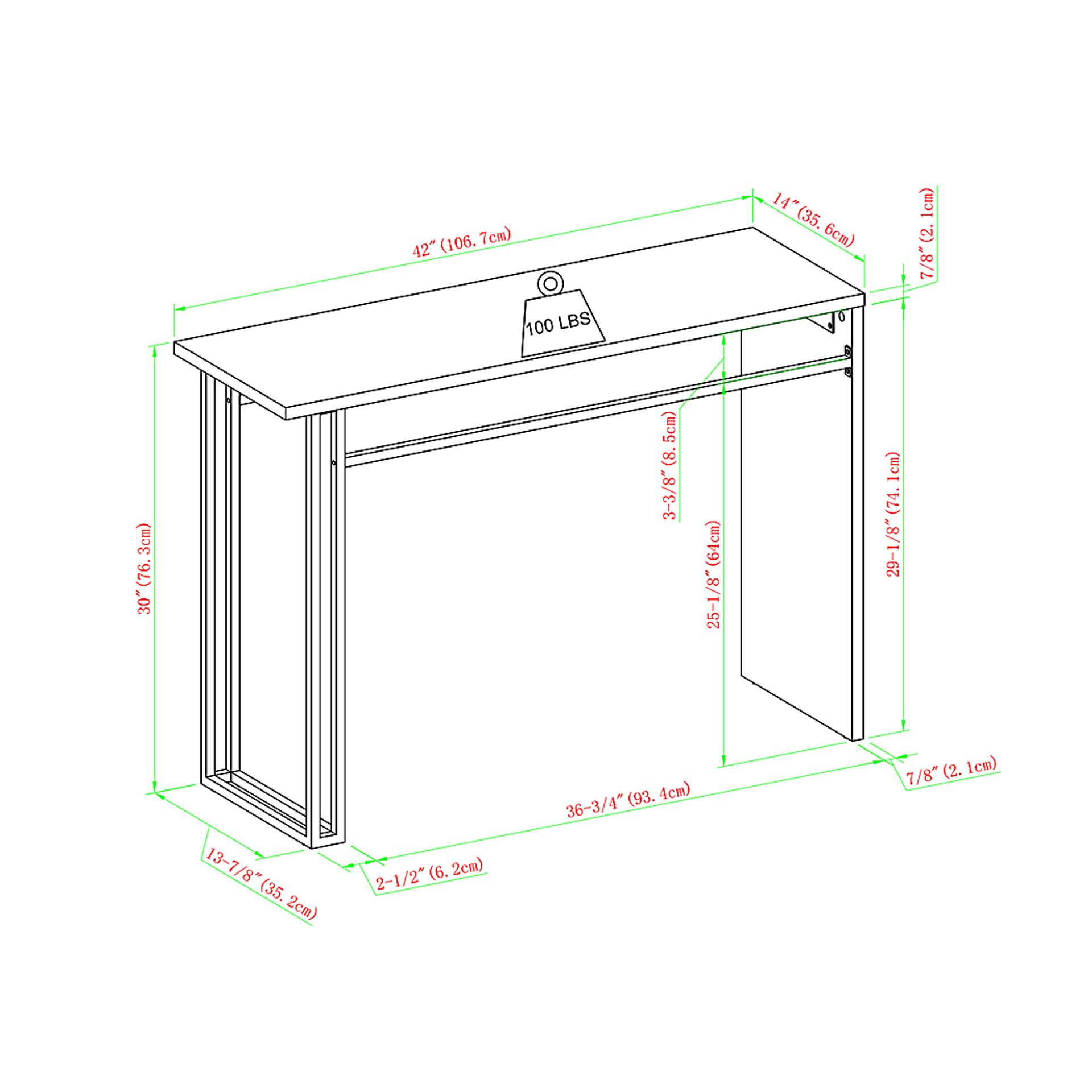 Alomar Brown Sofa Table - Image 6