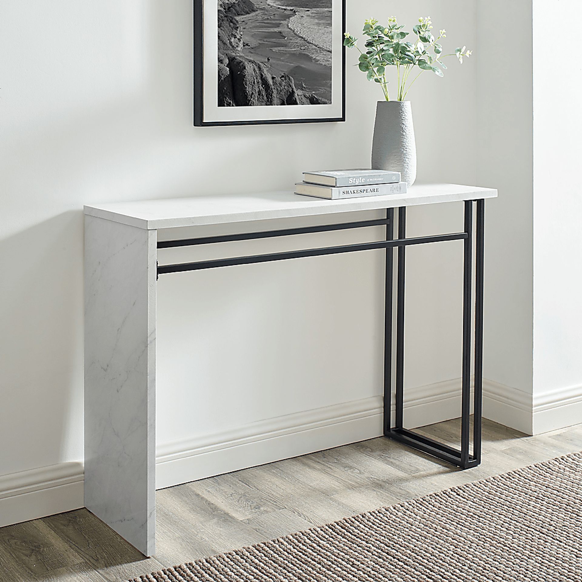 Alomar White Sofa Table - Image 4