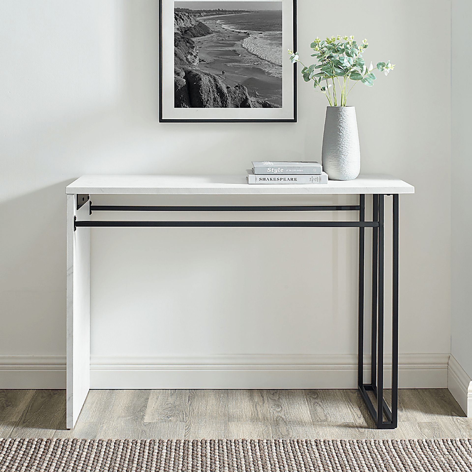 Alomar White Sofa Table - Image 5