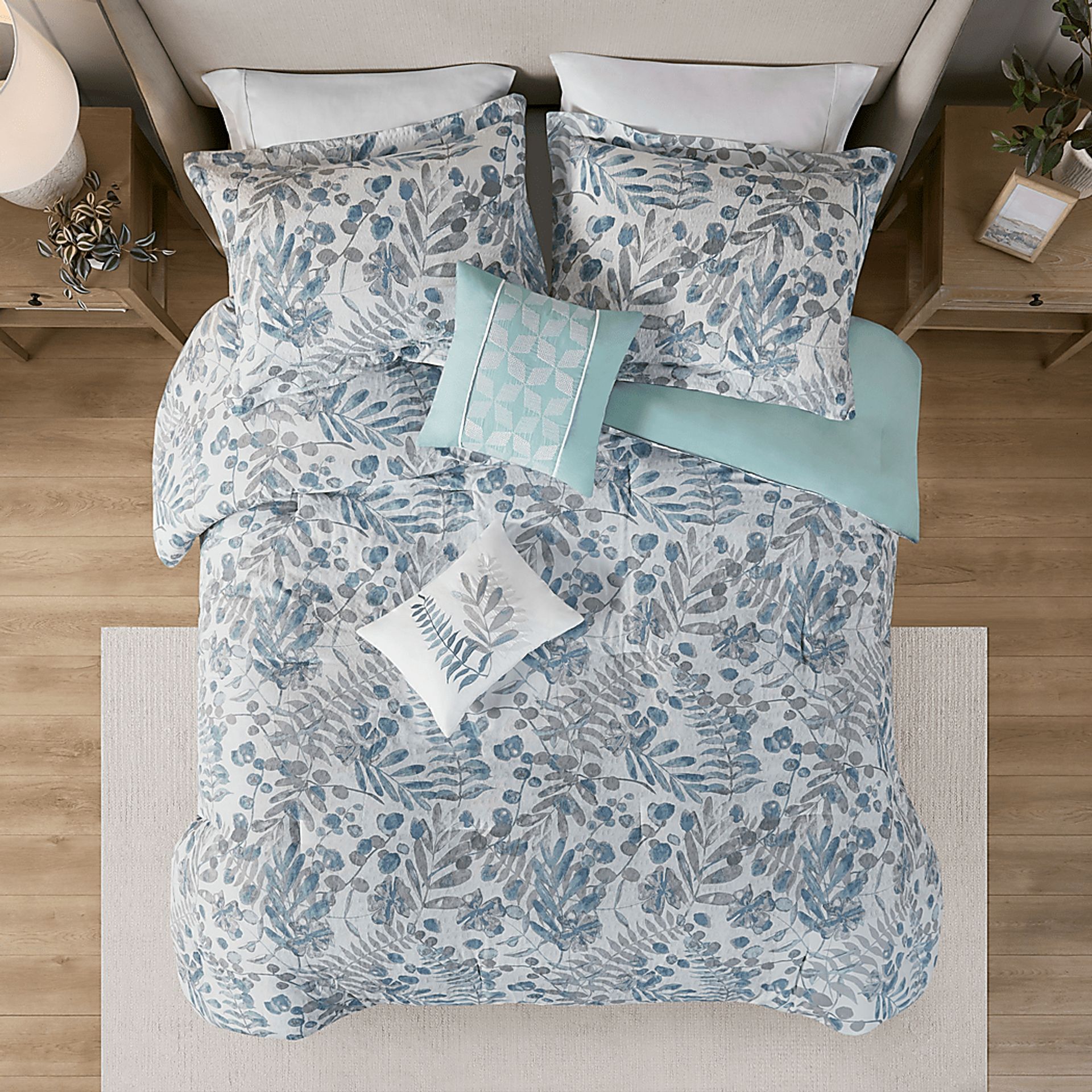 Alomost Blue 5 Pc King/California King Comforter Set - Image 2