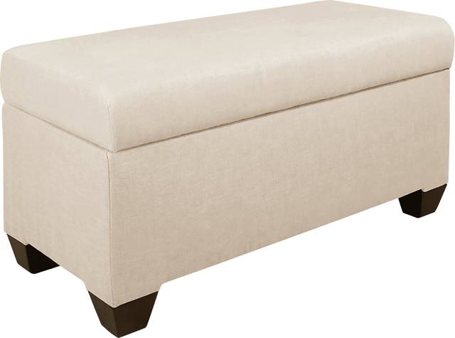 Alona Beige Storage Bench - Thumbnail - Image 1