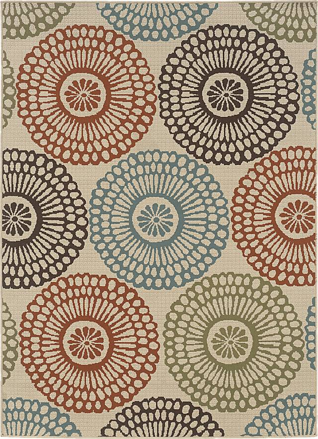 Alondra Blue 6'7 x 9'6 Indoor/Outdoor Rug - Thumbnail - Image 1