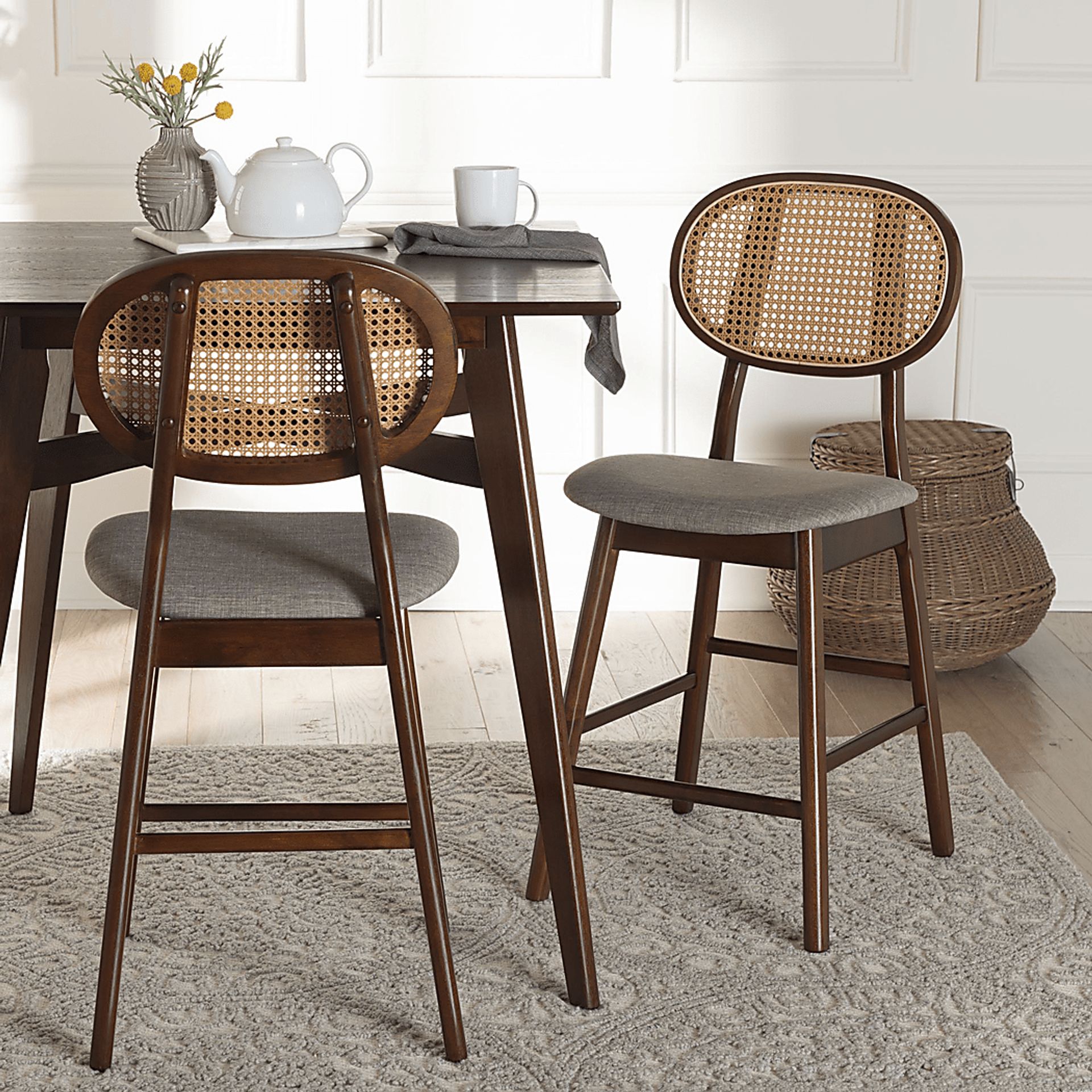 Alonesos Walnut Brown Counter Stool, Set of 2 - Image 2