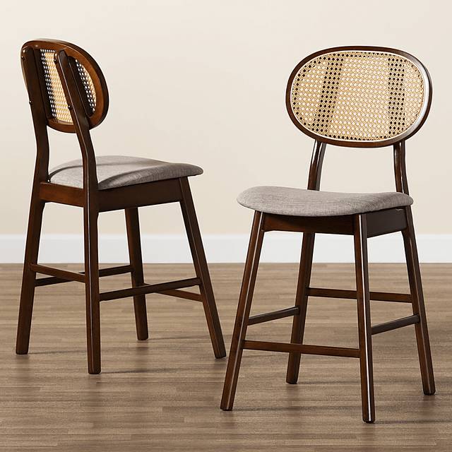 Alonesos Walnut Brown Counter Stool, Set of 2 - Thumbnail - Image 3