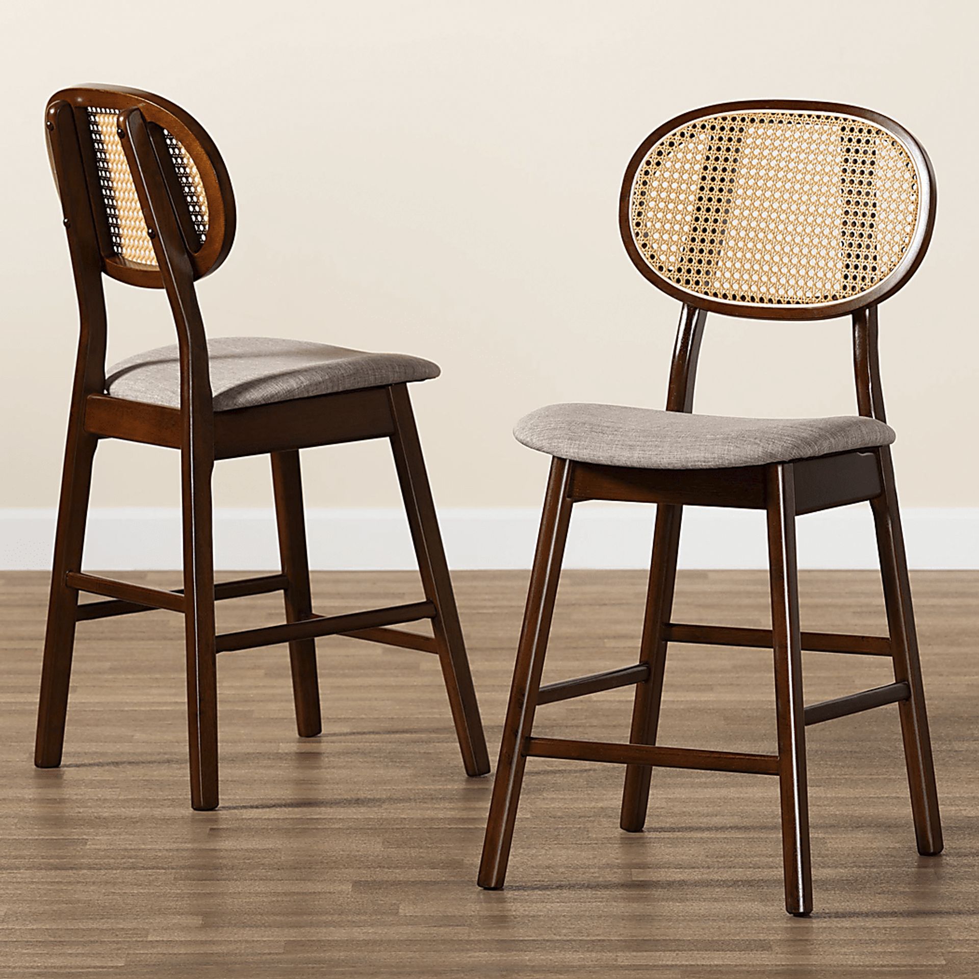 Alonesos Walnut Brown Counter Stool, Set of 2 - Image 3