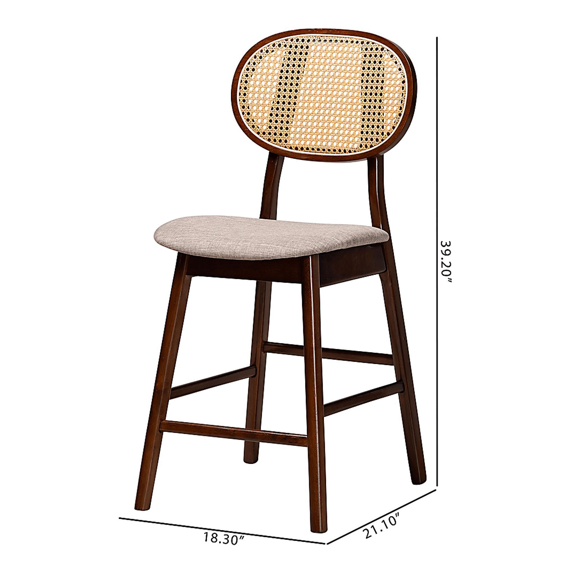 Alonesos Walnut Brown Counter Stool, Set of 2 - Image 9