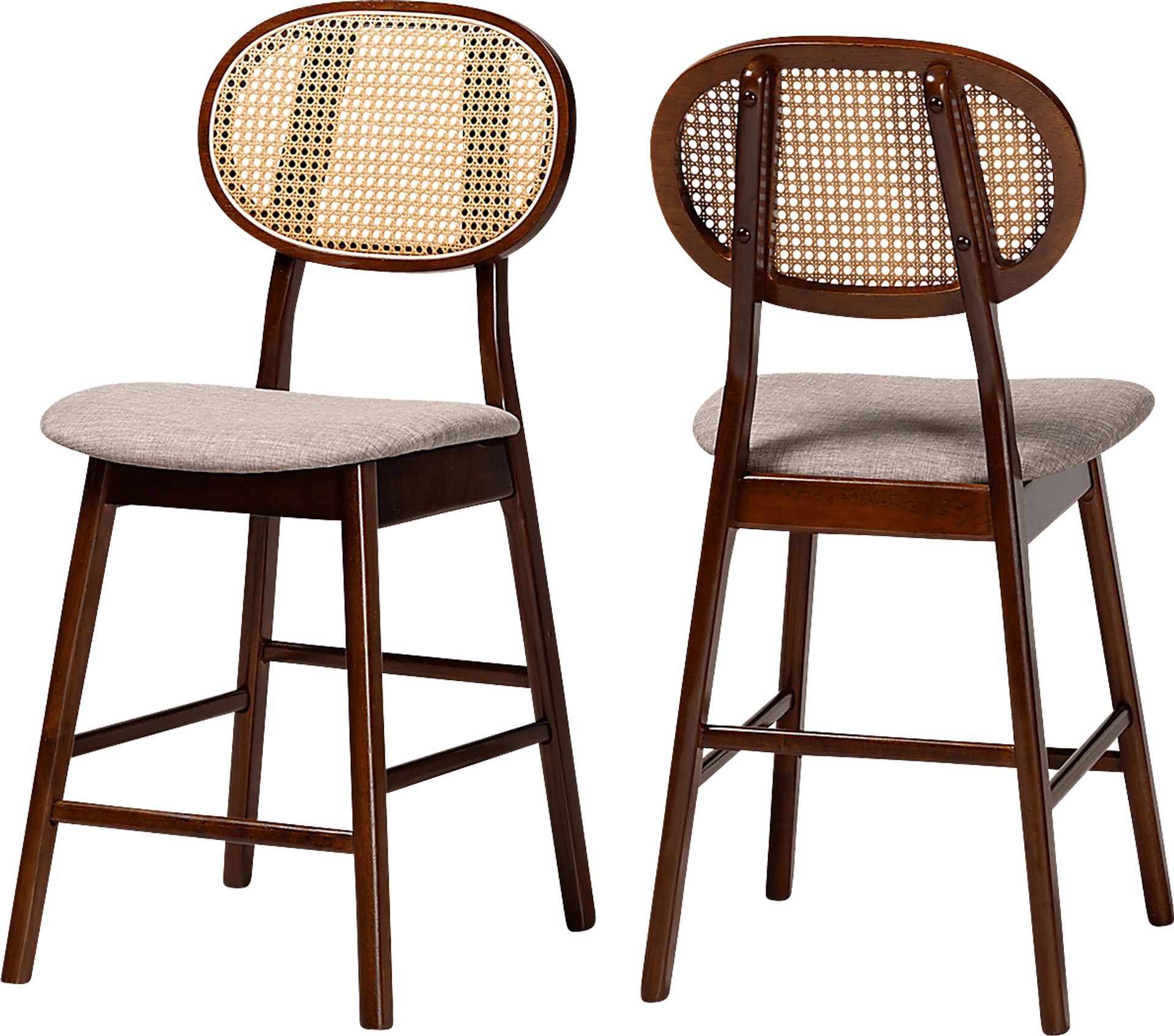 Alonesos Walnut Brown Counter Stool, Set of 2 - Image 1