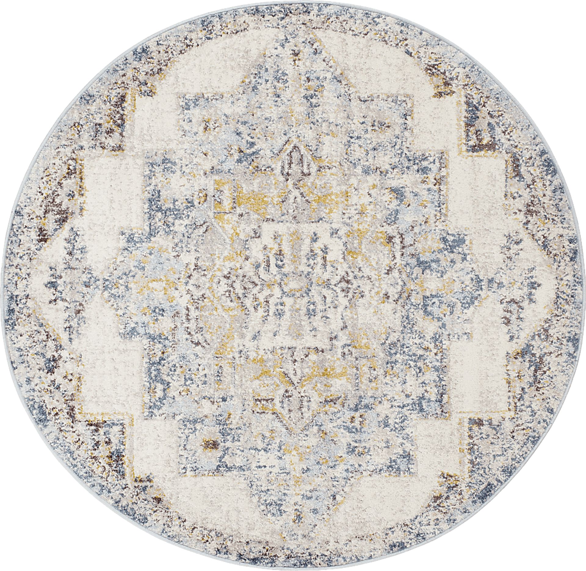 Aloria I Beige 5'3 Round Rug - Image 1