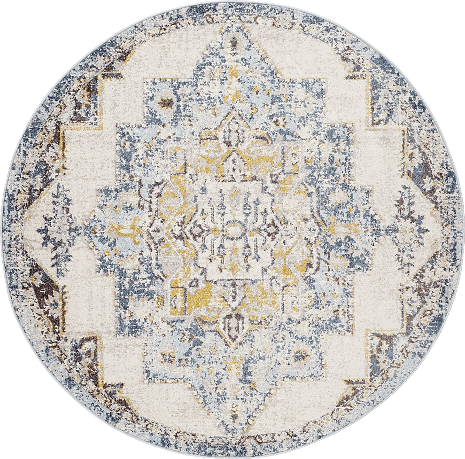 Aloria I Beige 6'7 Round Rug - Image 1