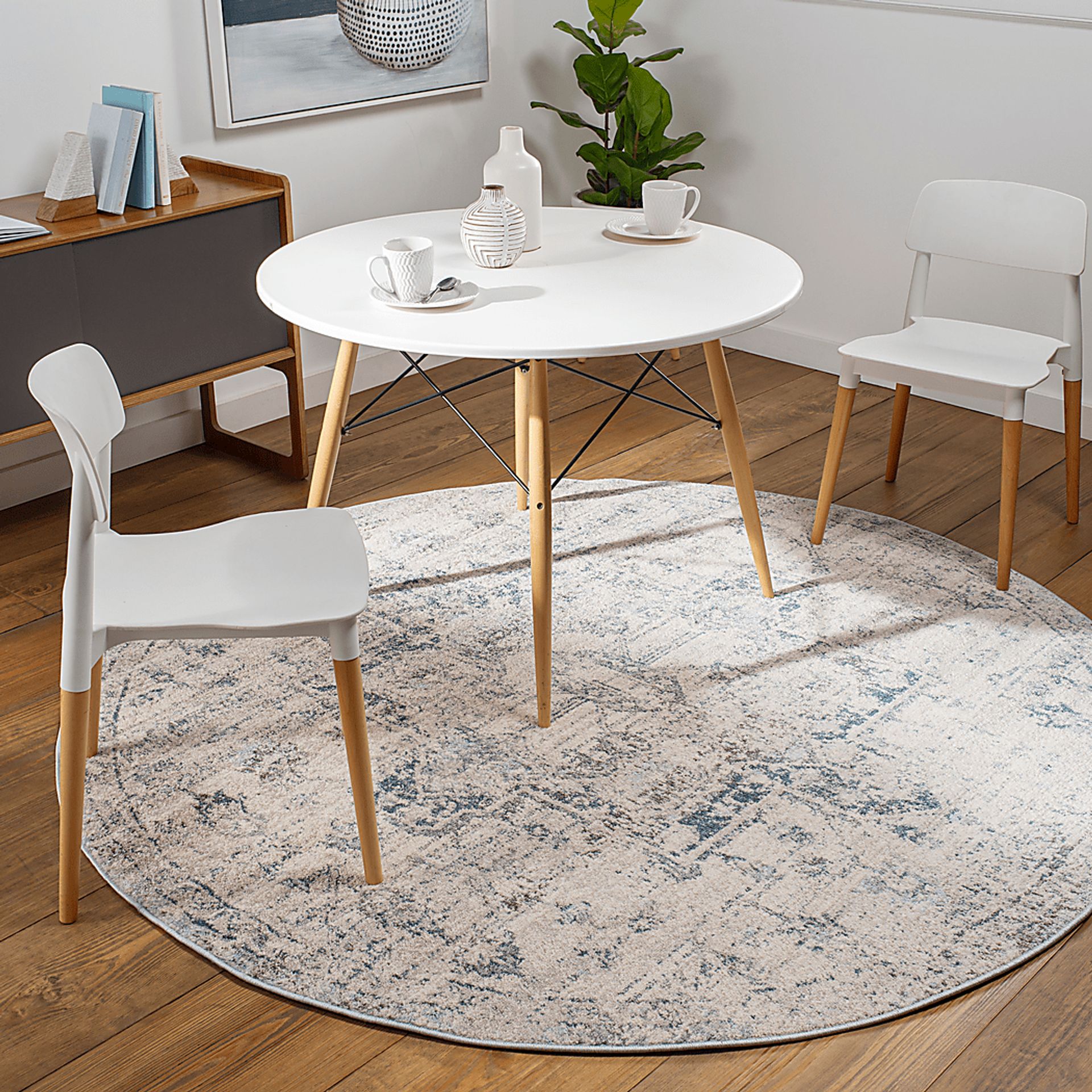 Aloria II Cream 6'7 Round Rug - Image 2