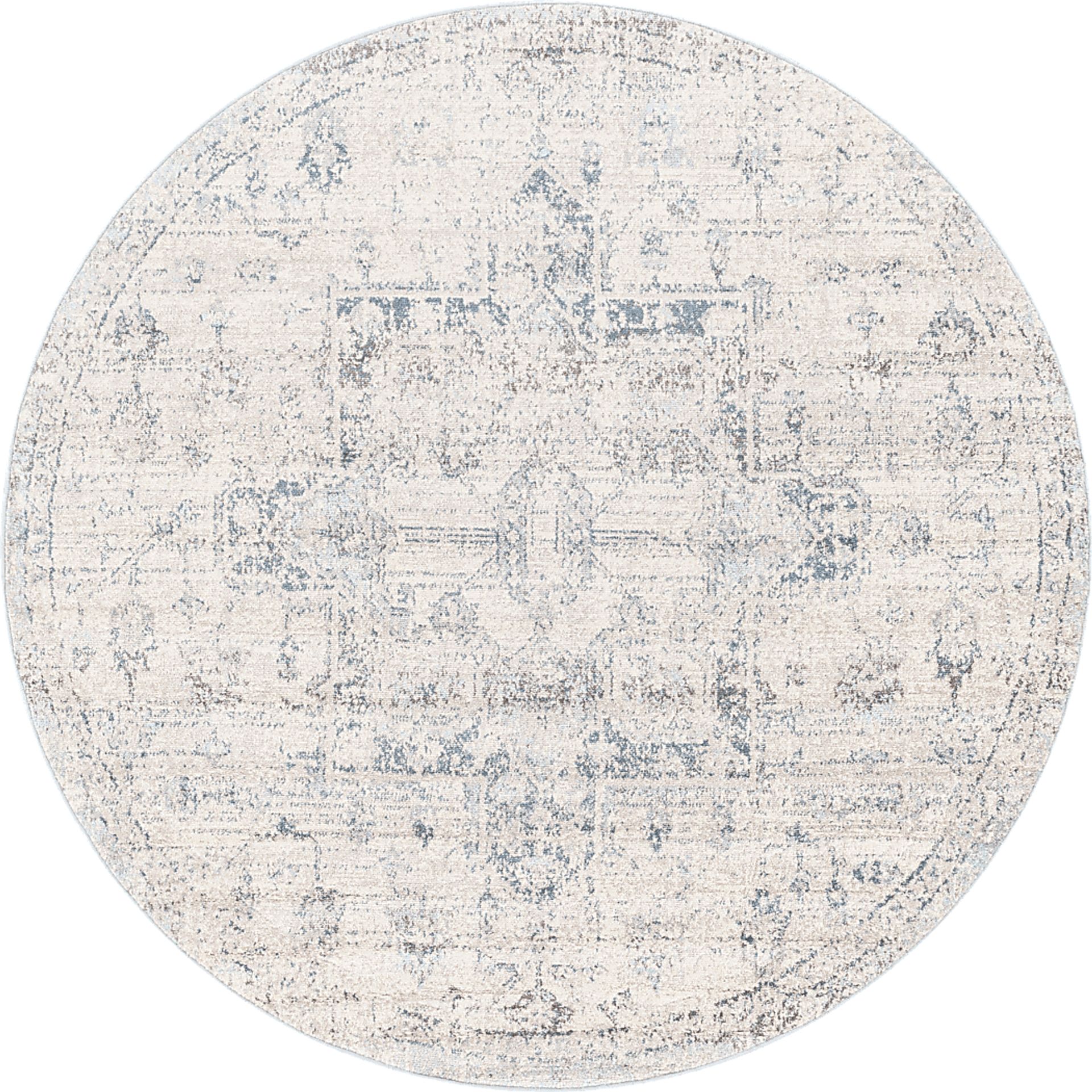 Aloria II Cream 6'7 Round Rug - Image 1
