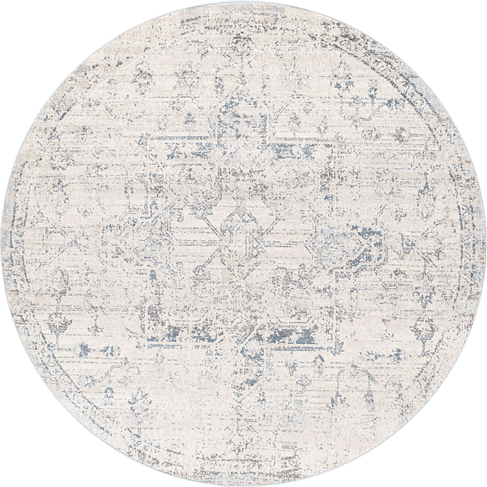 Aloria II Cream 7'10 Round Rug - Image 1