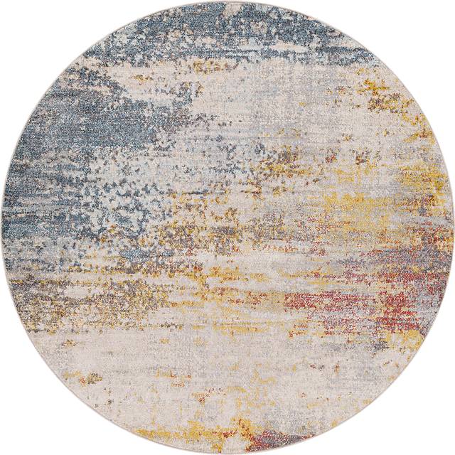 Gavien Cream 5'3 Round Rug - Thumbnail - Image 1