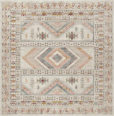 Aloria IV Beige 6'7 Square Rug