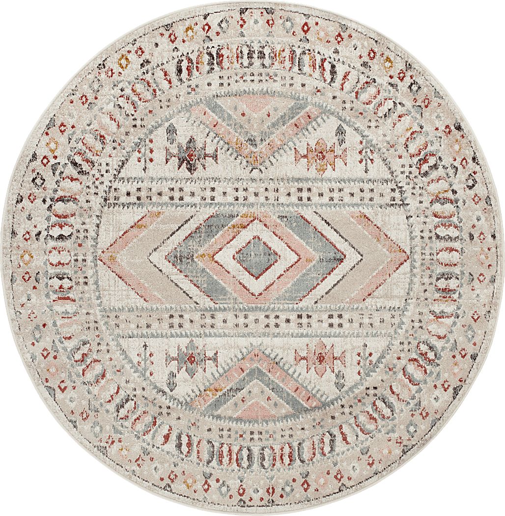 Aloria IV Beige 7'10 Round Rug