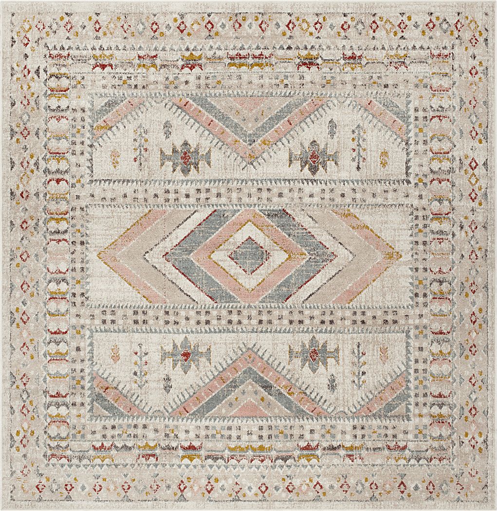 Aloria IV Beige 7'10 Round Rug