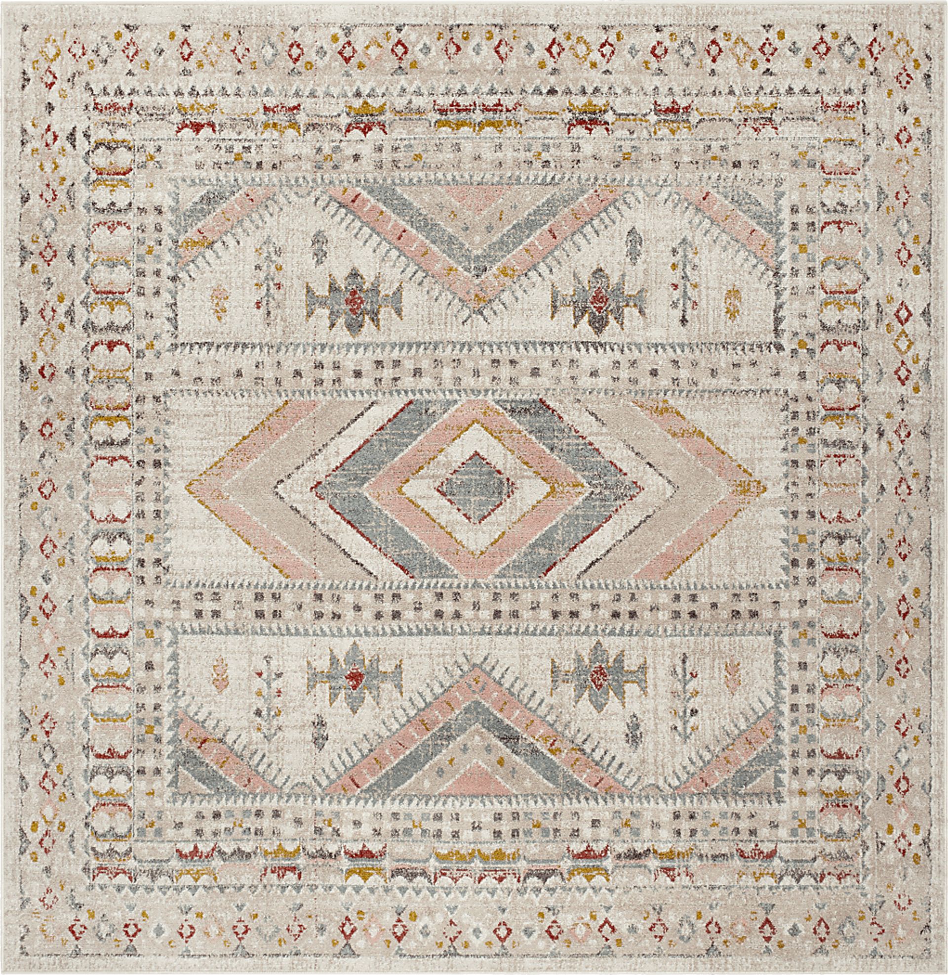 Aloria IV Beige 7'10 Round Rug - Image 1