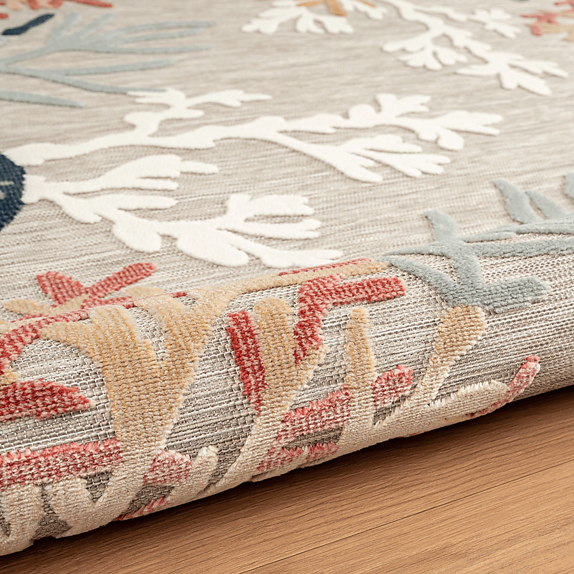Alotimo Beige/Multi 7'9 x 9'9 Indoor/Outdoor Rug - Image 6