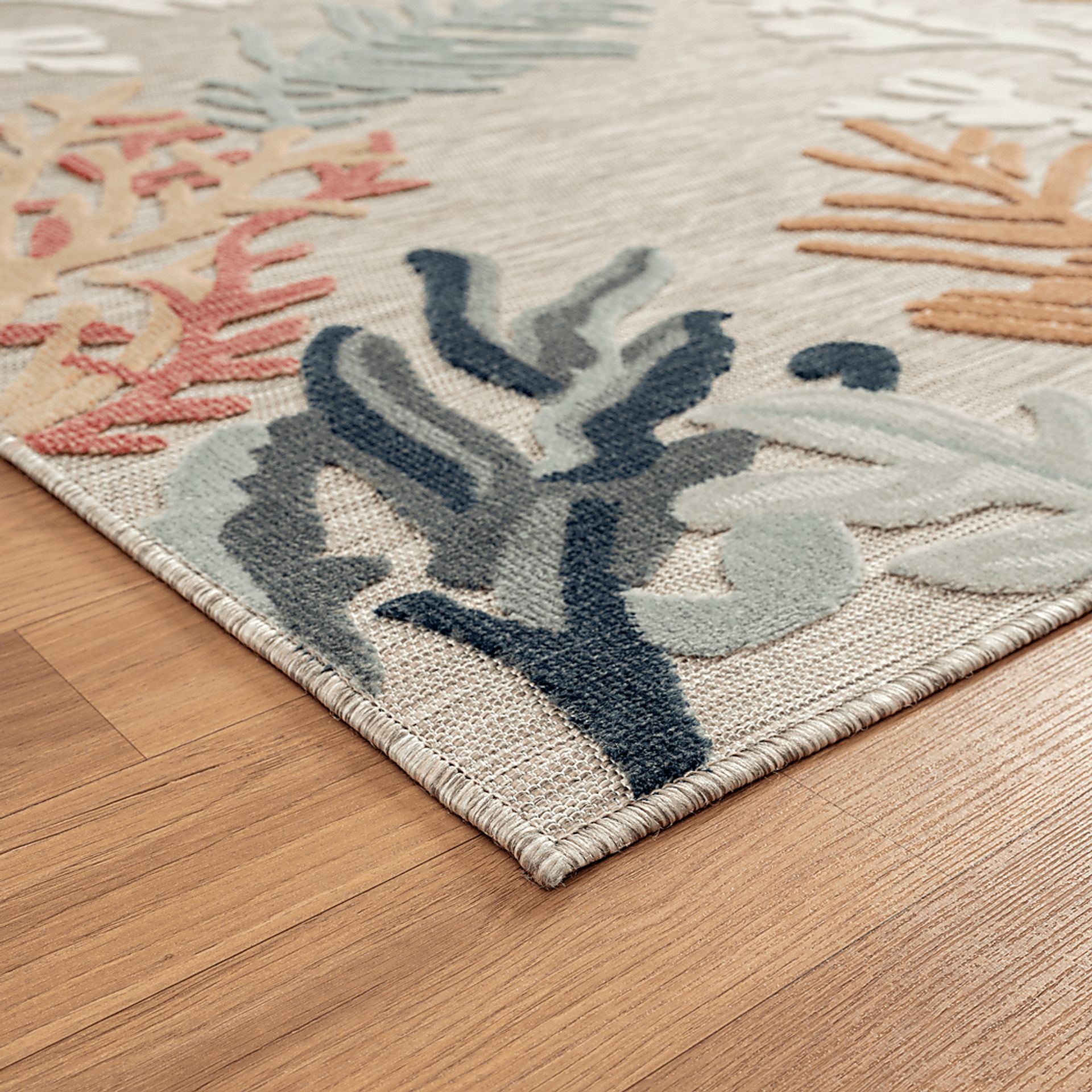 Alotimo Beige/Multi 7'9 x 9'9 Indoor/Outdoor Rug - Image 8