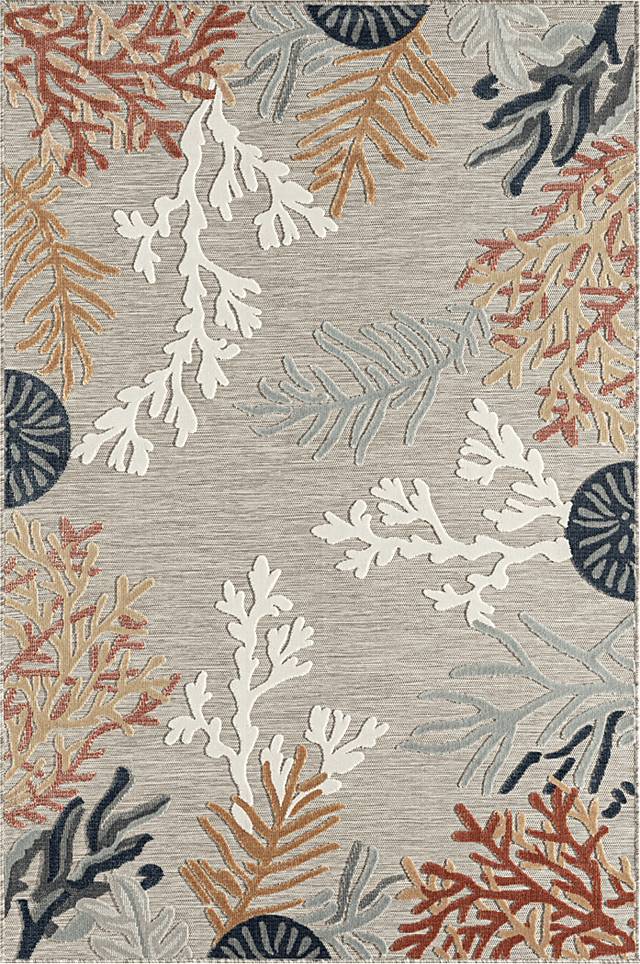 Alotimo Beige/Multi 7'9 x 9'9 Indoor/Outdoor Rug - Thumbnail - Image 1
