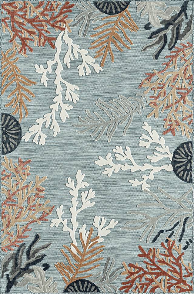 Alotimo Blue/Multi 5' x 7' Indoor/Outdoor Rug - Thumbnail - Image 1
