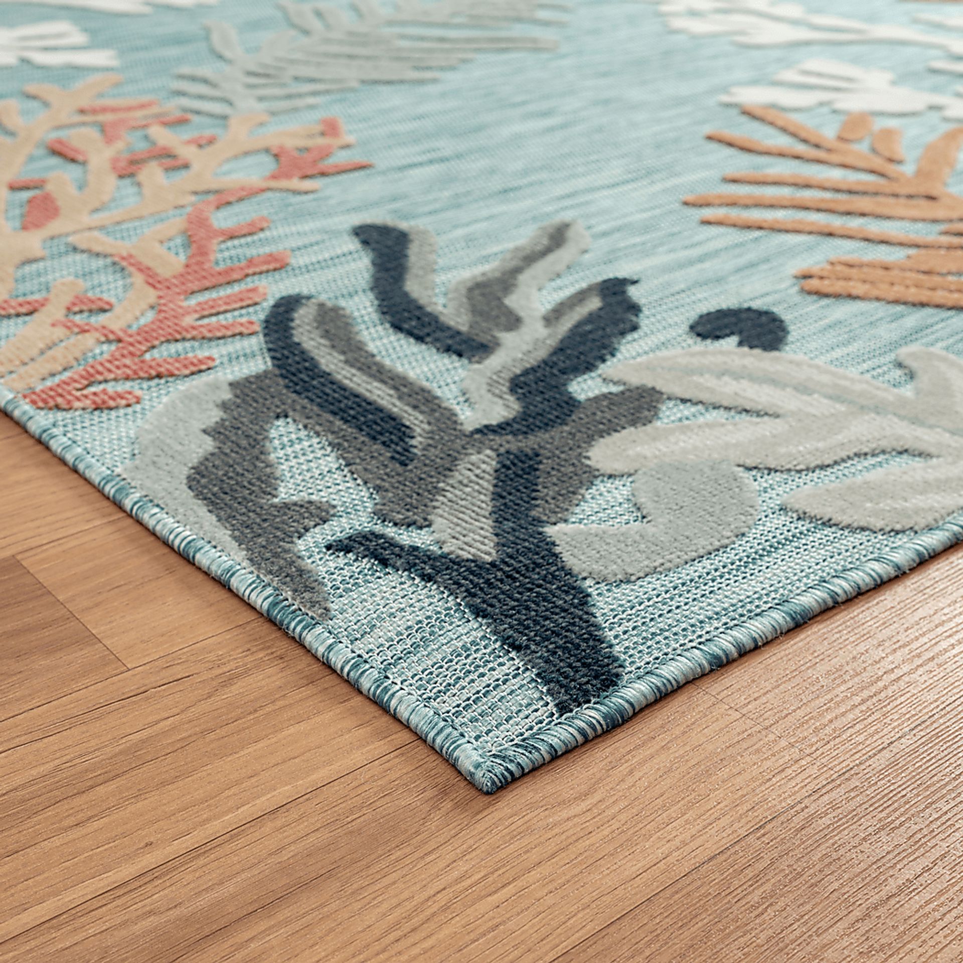 Alotimo Blue/Multi 7'9 x 9'9 Indoor/Outdoor Rug - Image 8