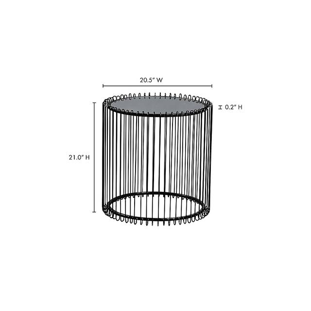 Alpenwood Black Side Table - Thumbnail - Image 3