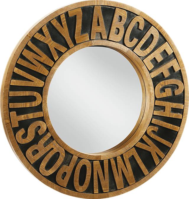 Alphabet Brown Mirror - Thumbnail - Image 2