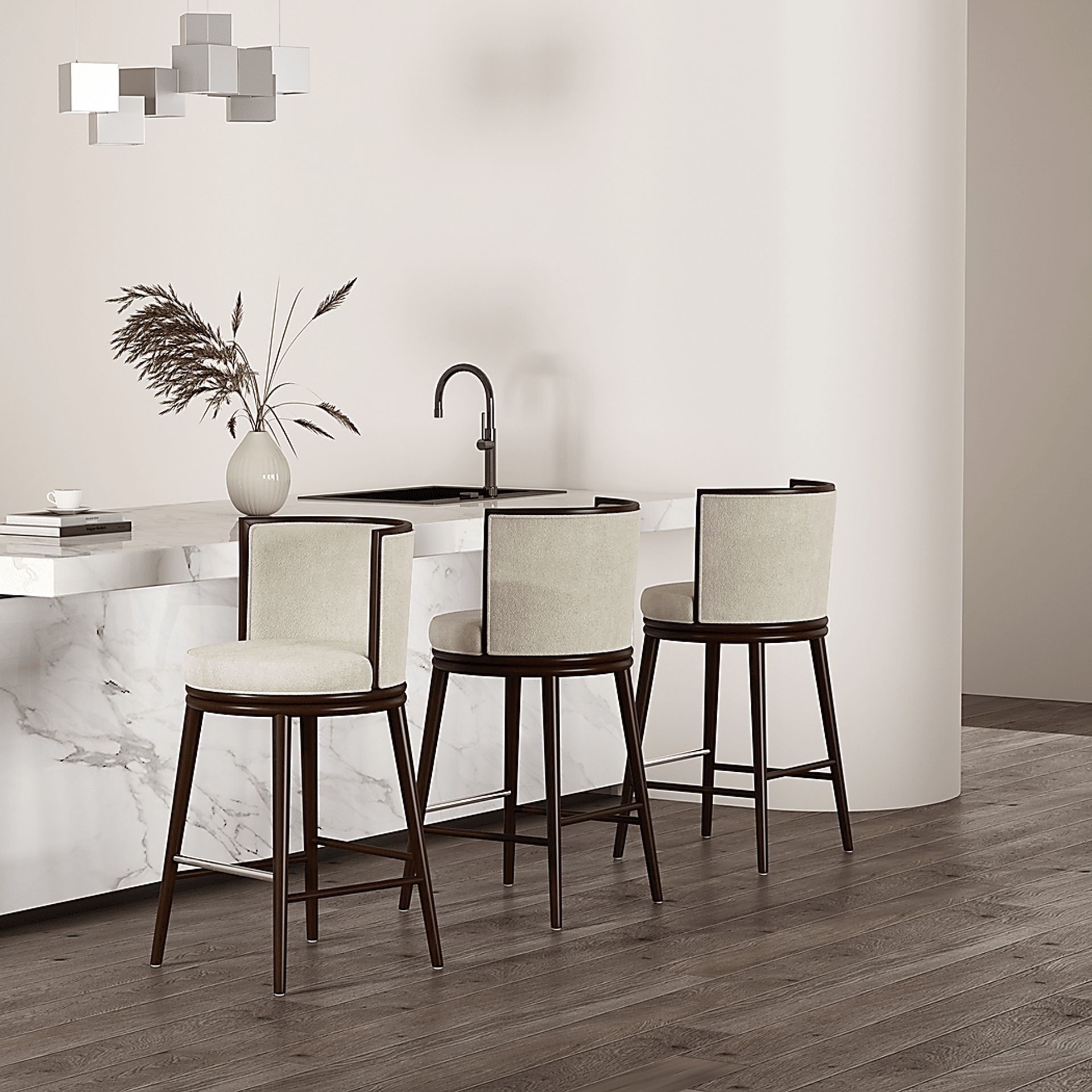 Alphadream I Cream Barstool - Image 3
