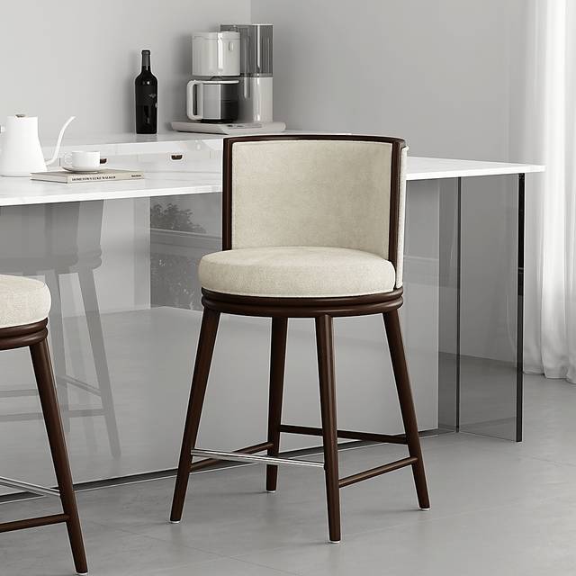 Alphadream I Cream Counter Height Stool - Thumbnail - Image 2
