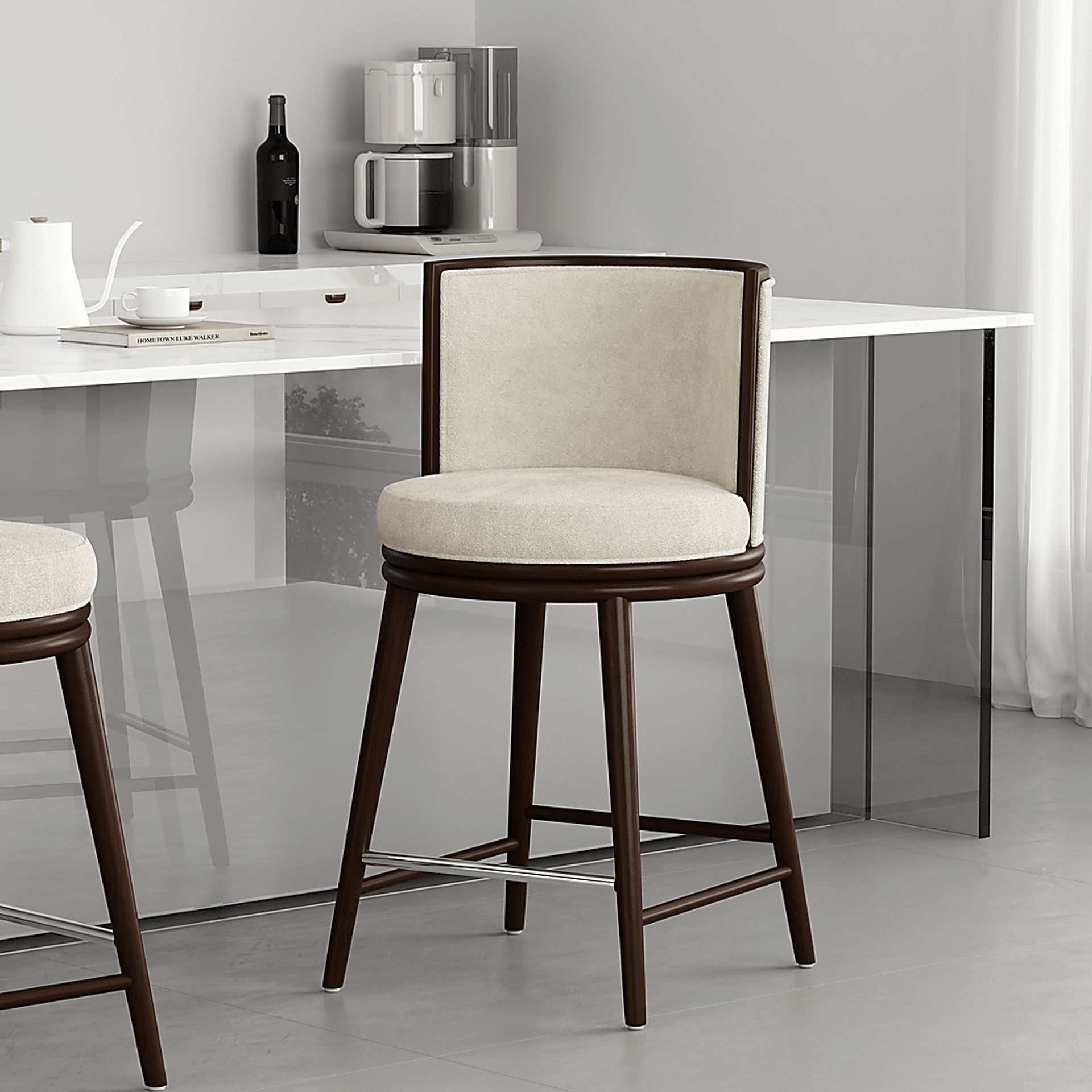 Alphadream I Cream Counter Height Stool - Image 2
