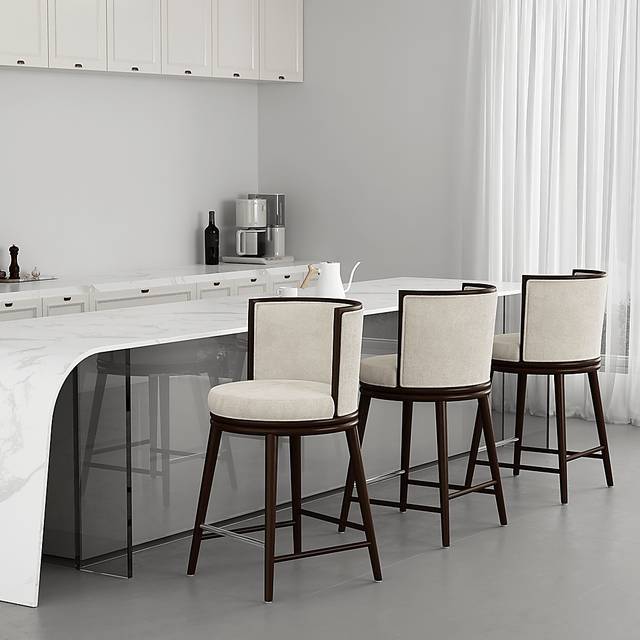 Alphadream I Cream Counter Height Stool - Thumbnail - Image 3