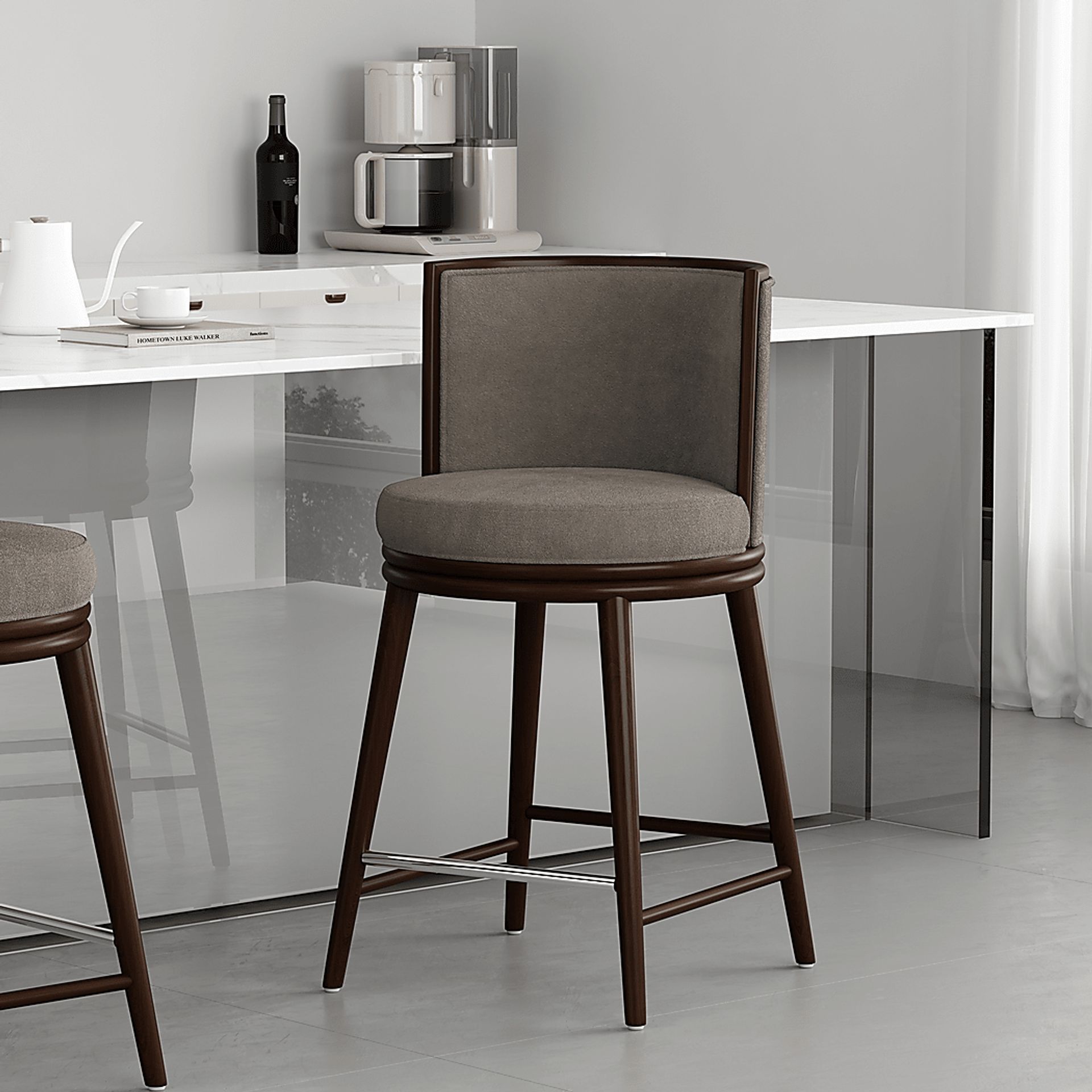 Alphadream I Dove Gray Counter Height Stool - Image 2