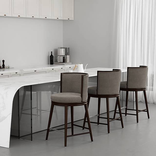 Alphadream I Dove Gray Counter Height Stool - Thumbnail - Image 3