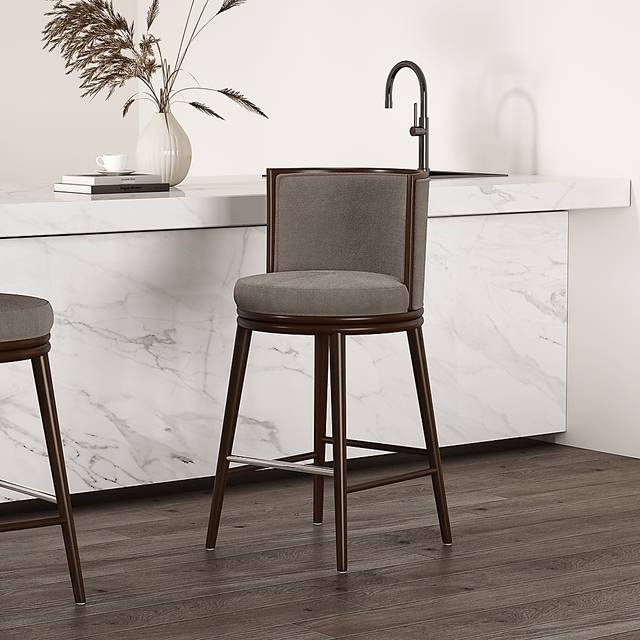 Alphadream I Gray Barstool - Thumbnail - Image 2