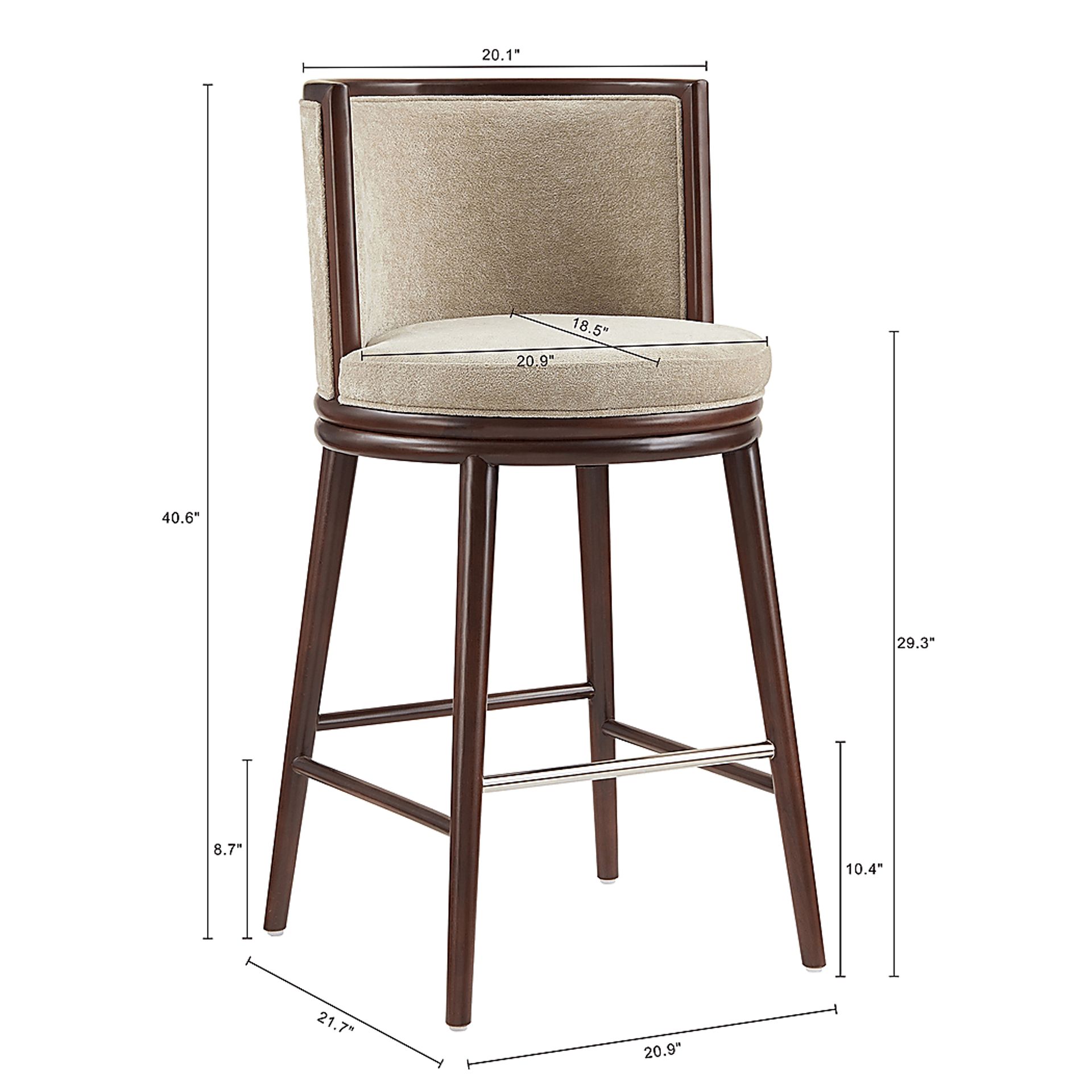 Alphadream I Natural Barstool - Image 5