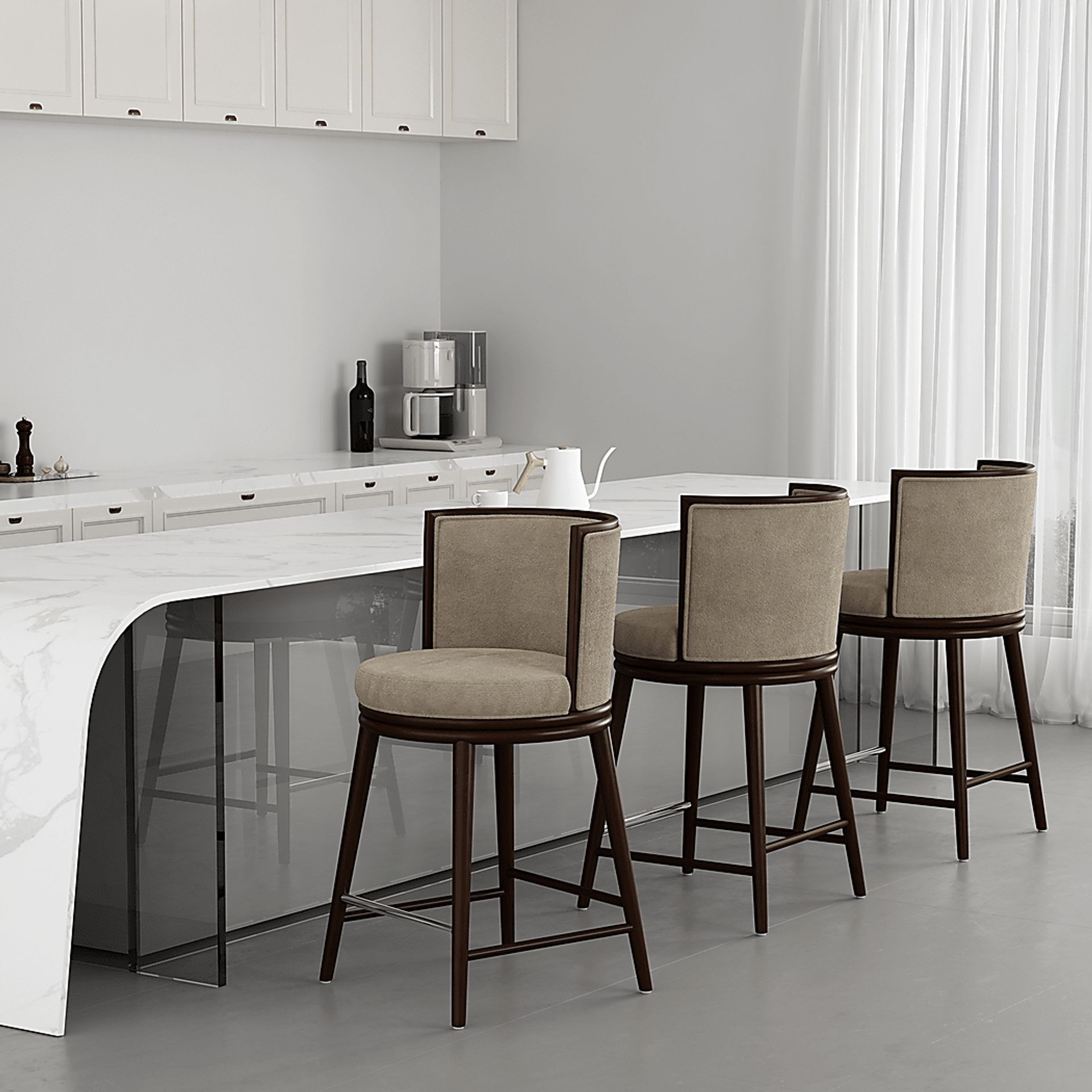 Alphadream I Natural Counter Height Stool - Image 3