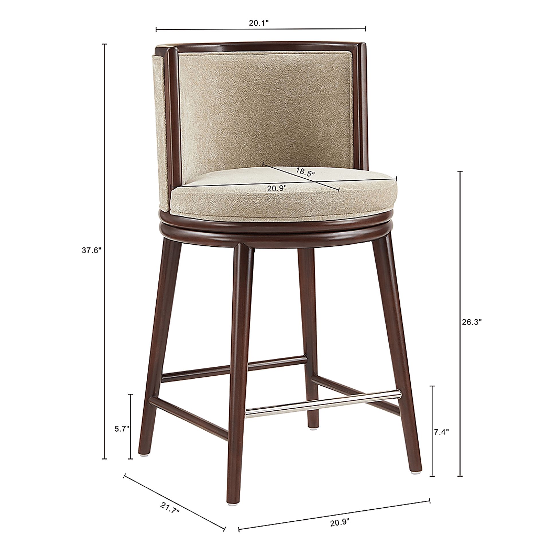 Alphadream I Natural Counter Height Stool - Image 5
