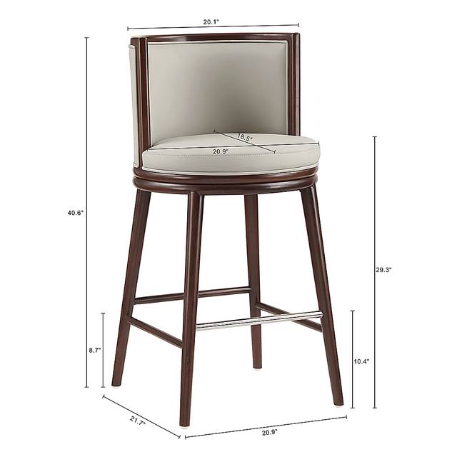 Alphadream II Stone Gray Barstool - Thumbnail - Image 5