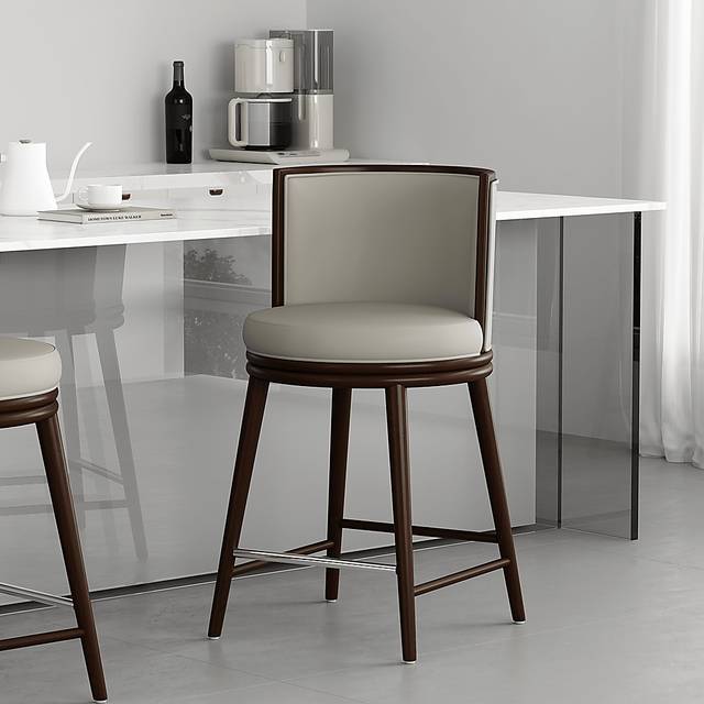 Alphadream II Stone Gray Counter Height Stool - Thumbnail - Image 2