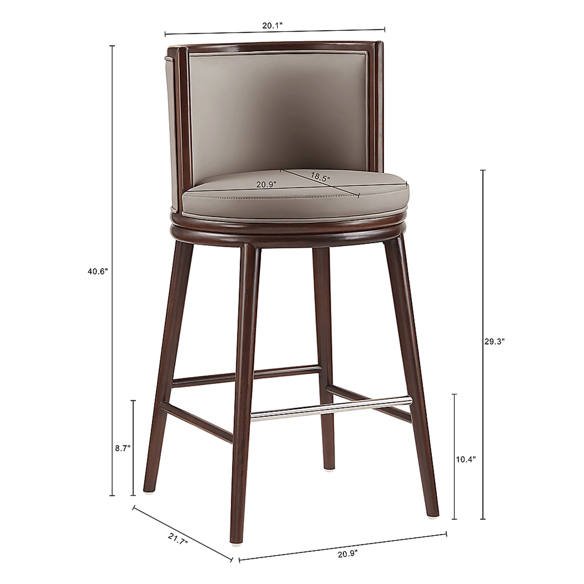 Alphadream II Taupe Barstool - Image 9