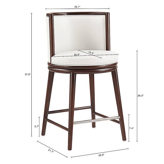 Alphadream II White Counter Height Stool - Thumbnail - Image 10
