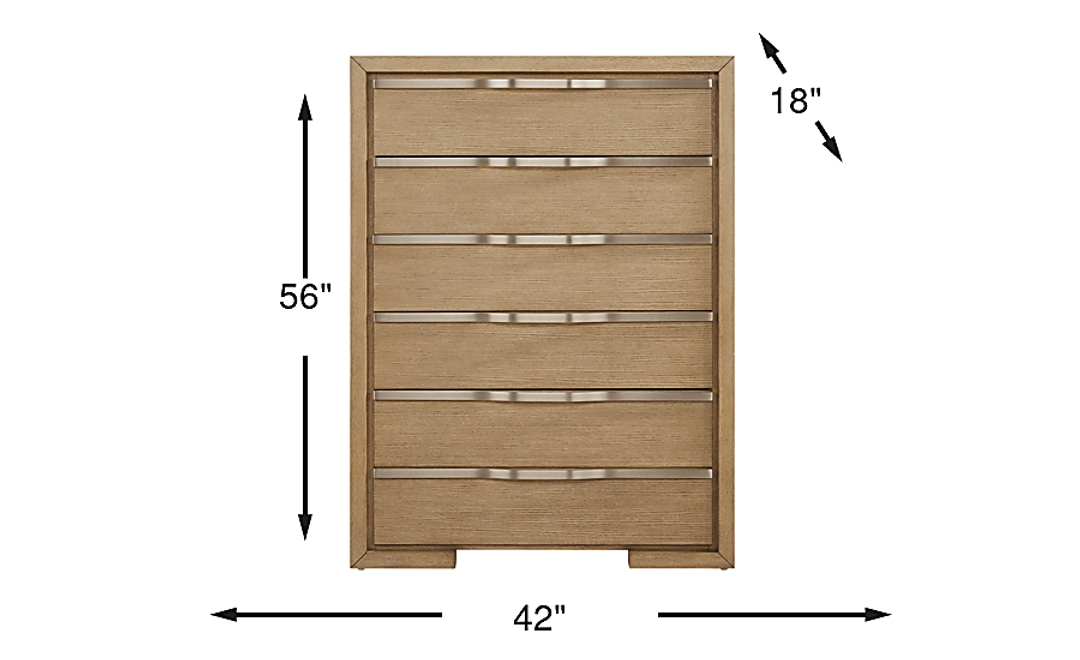 Alpine Lake Light Oak Drawer Chest